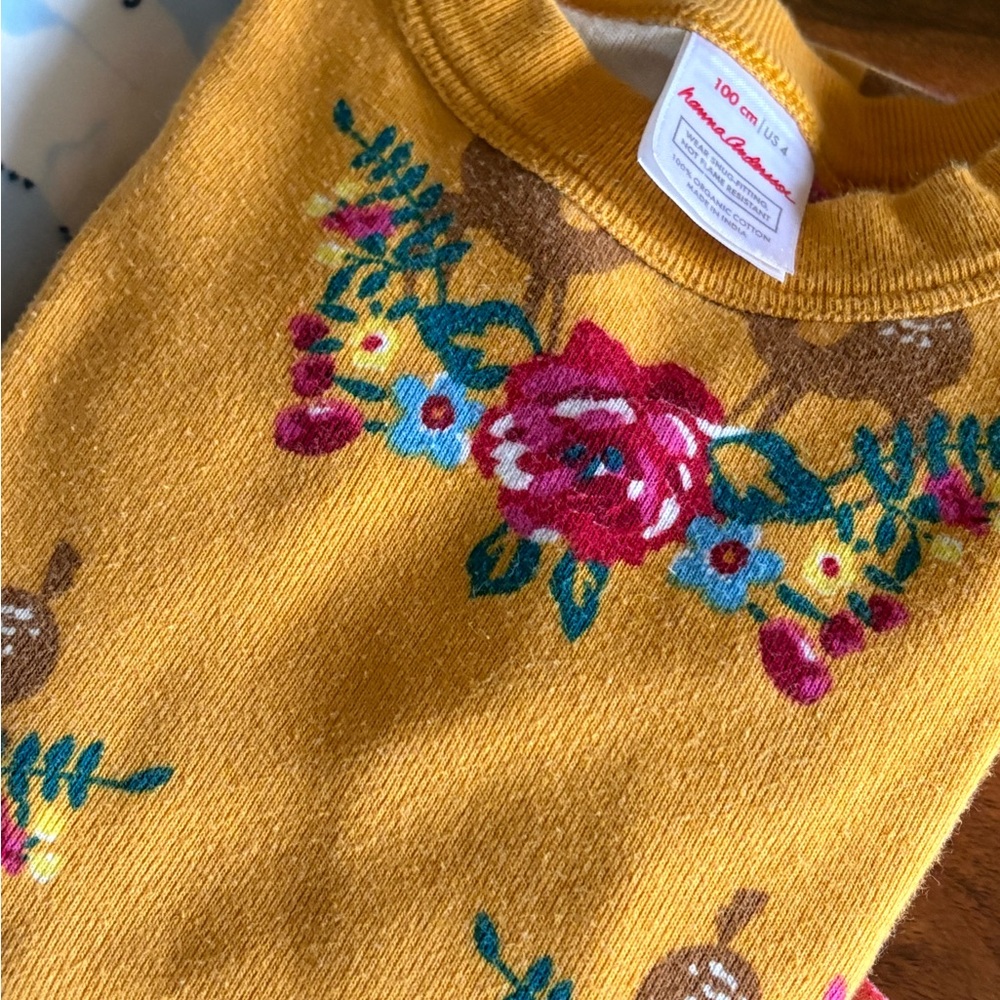 Lot Of 7 Girls Long Sleeve Pajamas Sets 4T Hanna Andersson Gap Carter’s Target - Picture 6 of 8